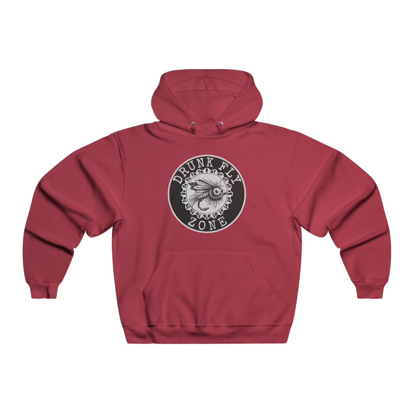 Jerzees Hoodie – Black & White Fishing Logo