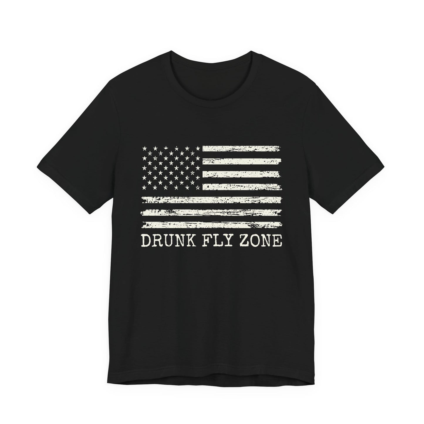 Cotton Tee — Distressed American Flag Graphic