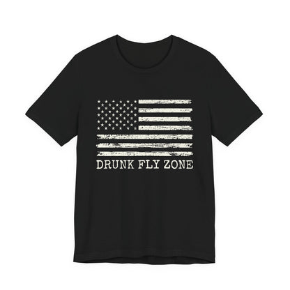 Cotton Tee — Distressed American Flag Graphic