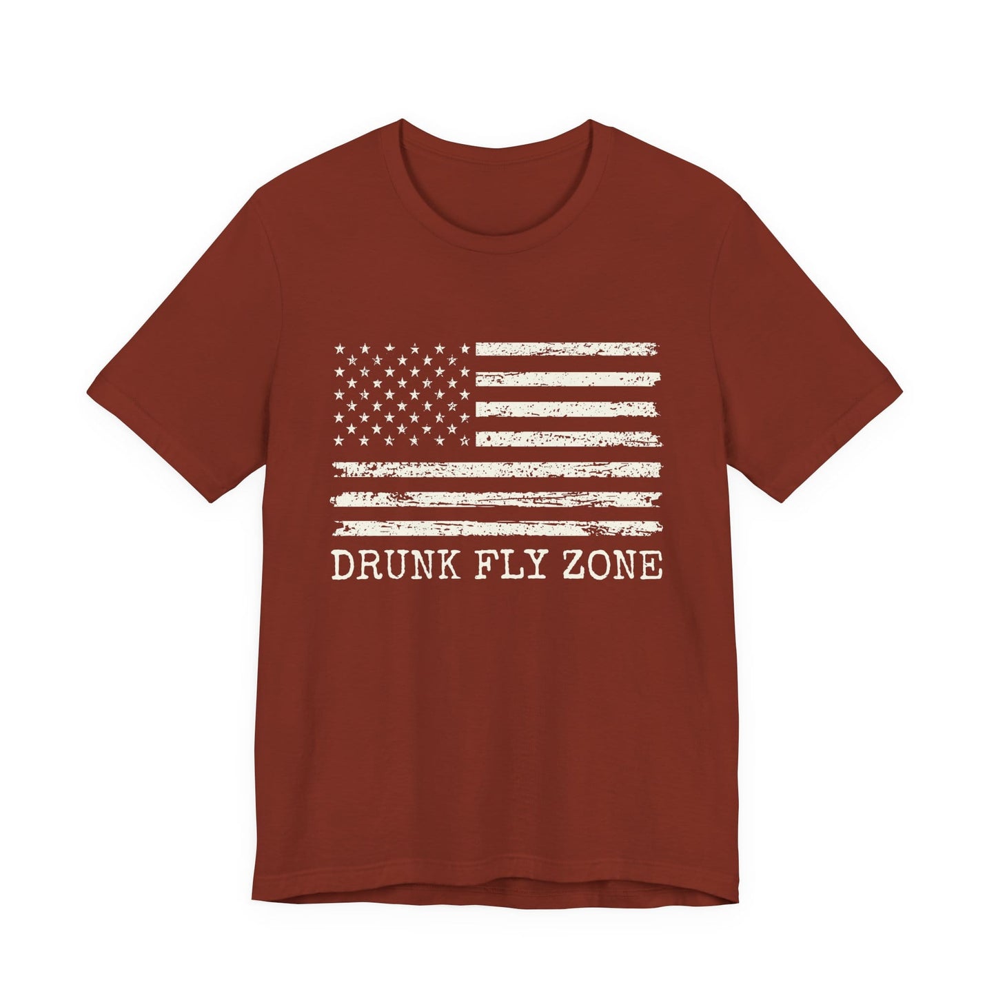 Cotton Tee — Distressed American Flag Graphic