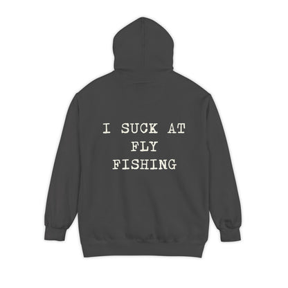 Comfort Colors Hoodie I Suck at Fly Fishing