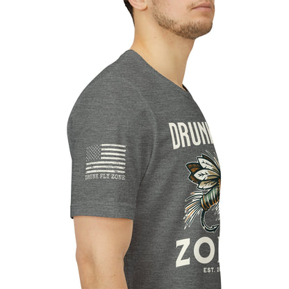 Cotton Tee - American Flag Sleeve