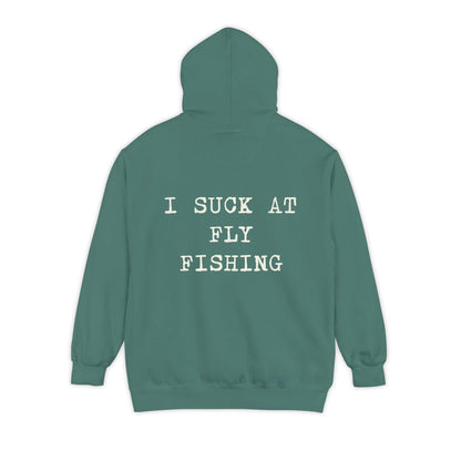 Comfort Colors Hoodie I Suck at Fly Fishing