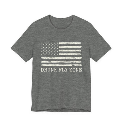 Cotton Tee — Distressed American Flag Graphic