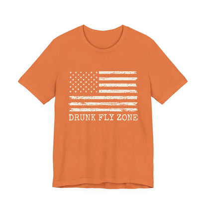 Cotton Tee — Distressed American Flag Graphic