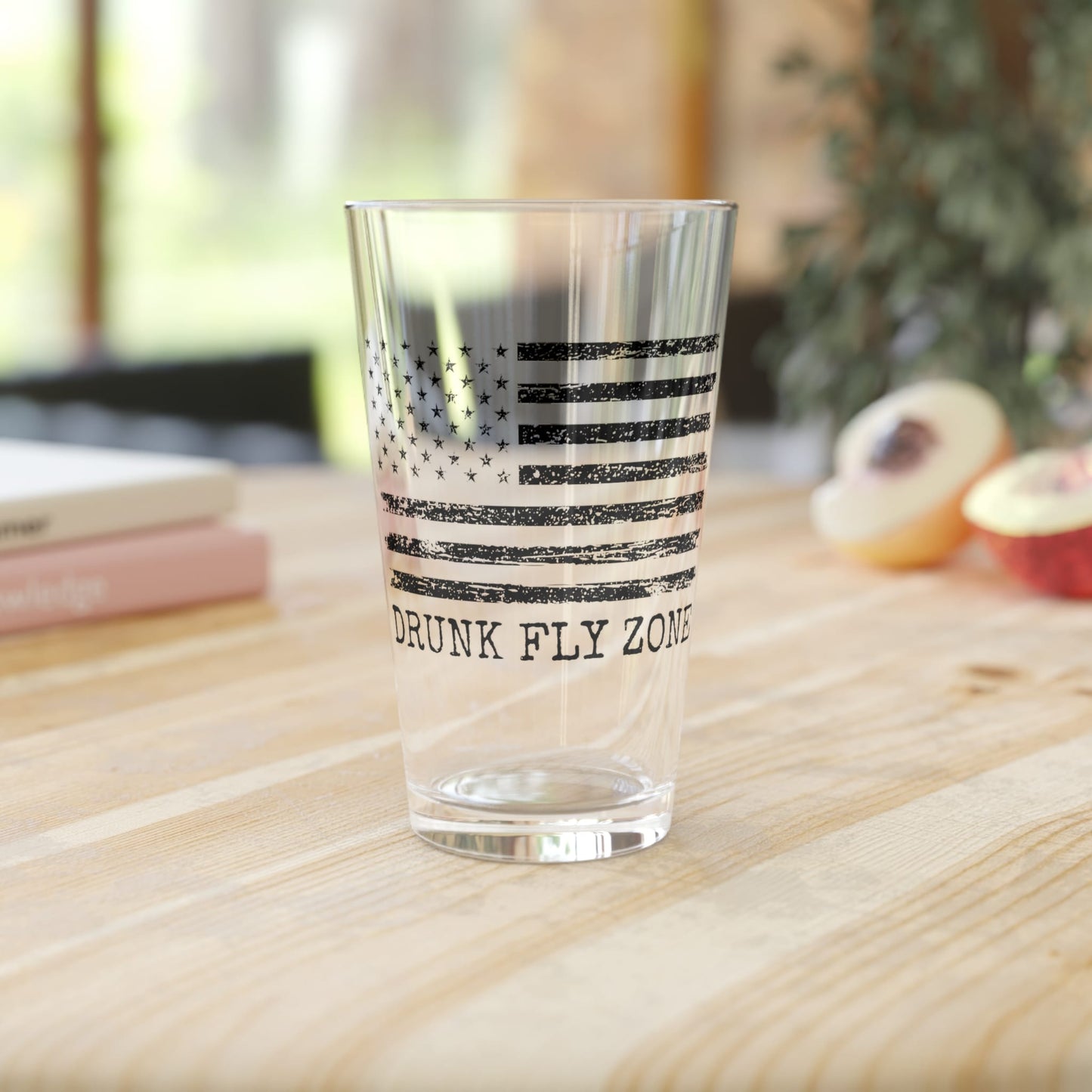 Pint Glass 16 oz American Flag