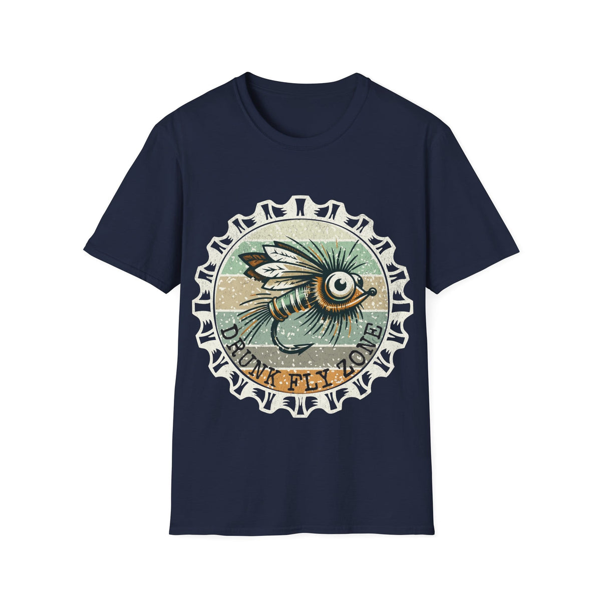 Cotton Tee- Retro Bottlecap Steelhead