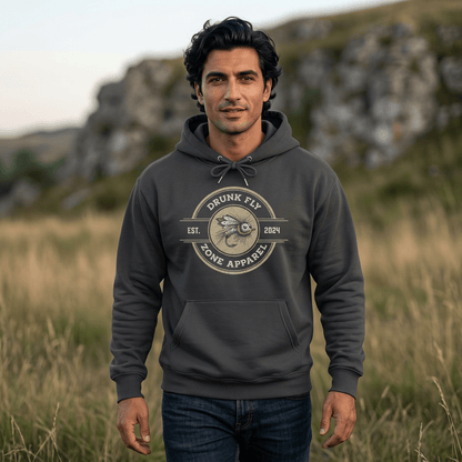 Jerzees Hoodie – Retro Fly Fishing Logo
