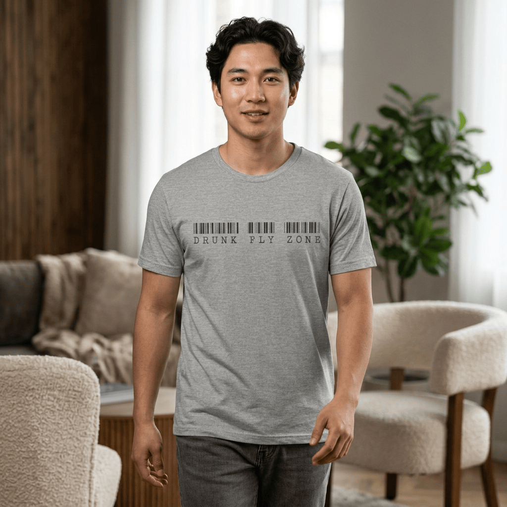 Cotton Tee - Bar Code Black