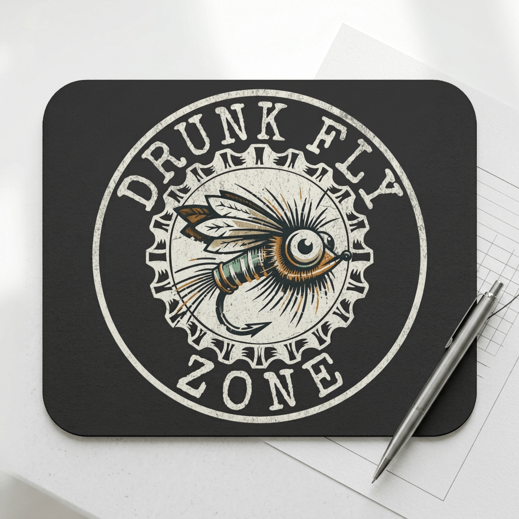 Mouse Pad Drunk Fly Zone