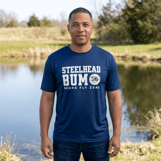 UPF 40+ Poly Tee Steelhead Bum