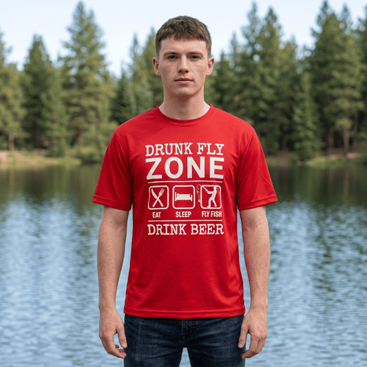 UPF 40+ Poly Tee Eat Sleep Fish