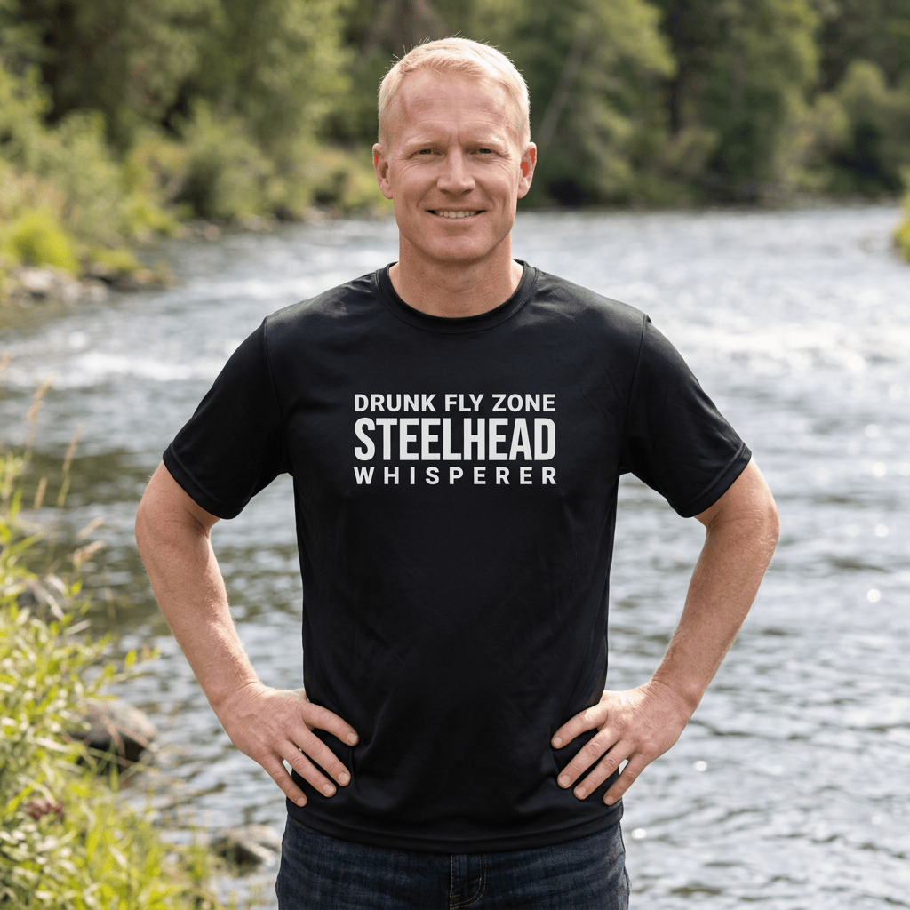 UPF 40+ Poly Tee Steelhead Whisperer