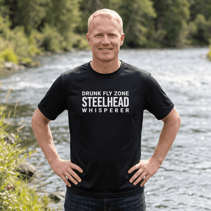 UPF 40+ Poly Tee Steelhead Whisperer