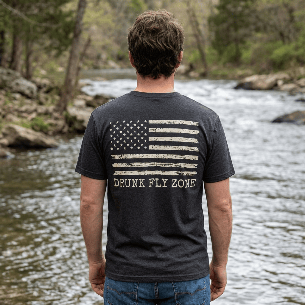 Cotton Tee Flag on Back