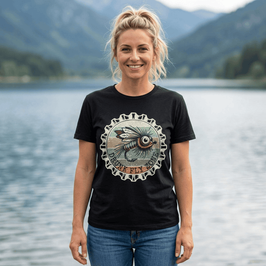 Cotton Tee- Retro Bottlecap Steelhead