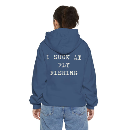 Comfort Colors Hoodie I Suck at Fly Fishing