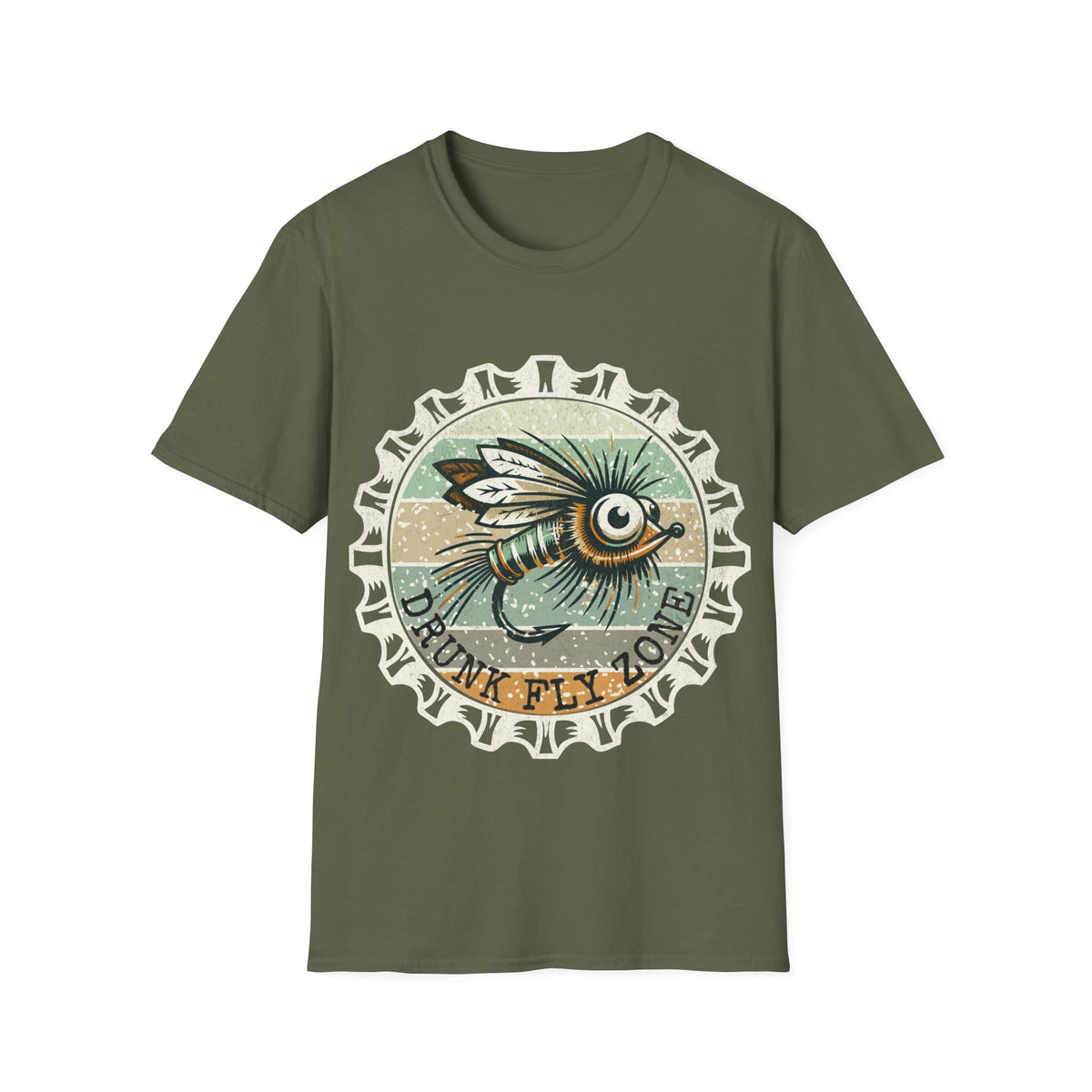 Cotton Tee- Retro Bottlecap Steelhead
