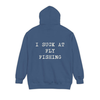Comfort Colors Hoodie I Suck at Fly Fishing