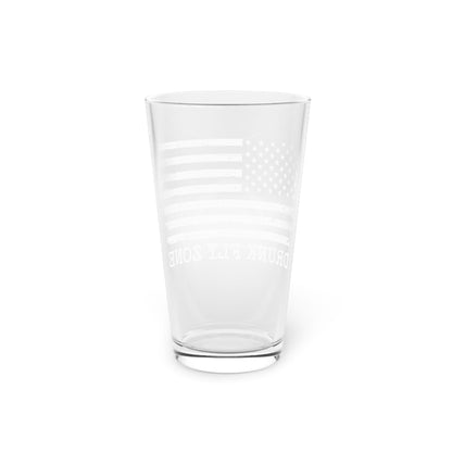 Pint Glass 16 oz American Flag