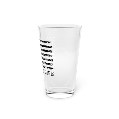 Pint Glass 16 oz American Flag