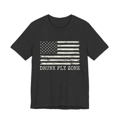 Cotton Tee — Distressed American Flag Graphic