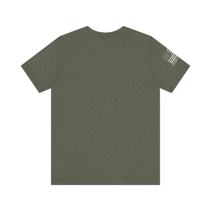 Cotton Tee - American Flag Sleeve