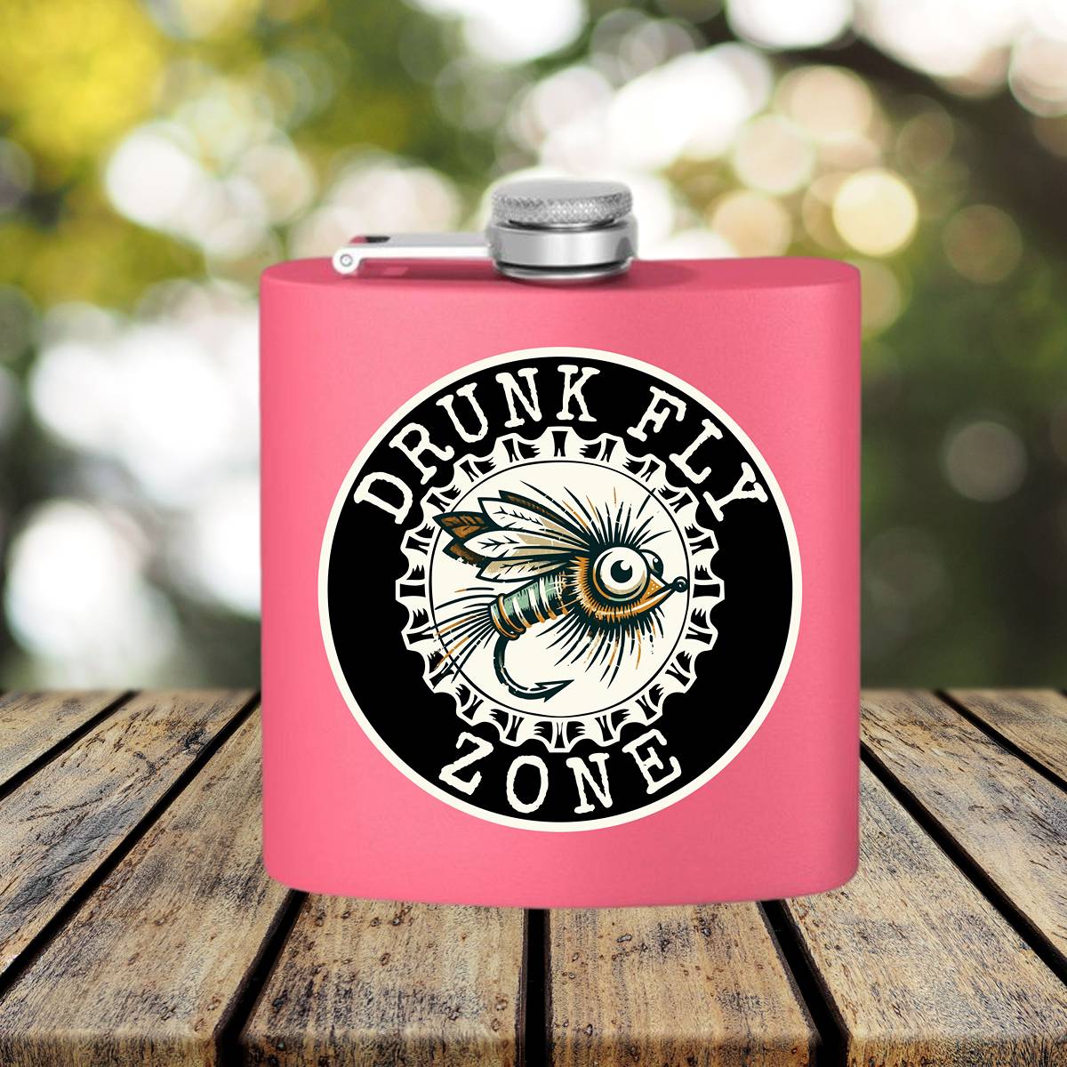 DFZ STAINLESS STEEL FLASK, 6oz